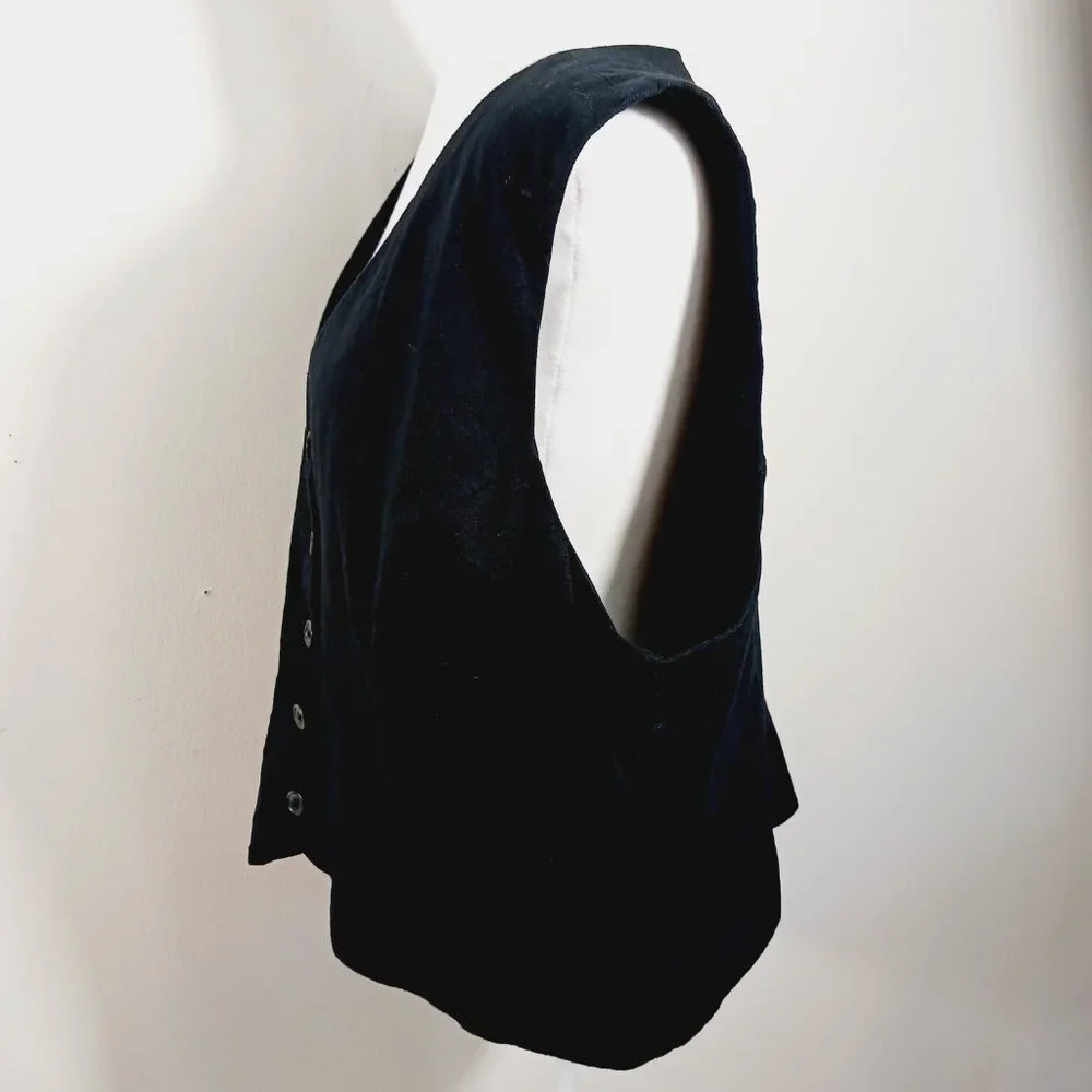 EXPRESS, 2X Black Linen Blend Button Up Vest, Classic Fit, Minimalist, Versatile - Picture 6 of 14